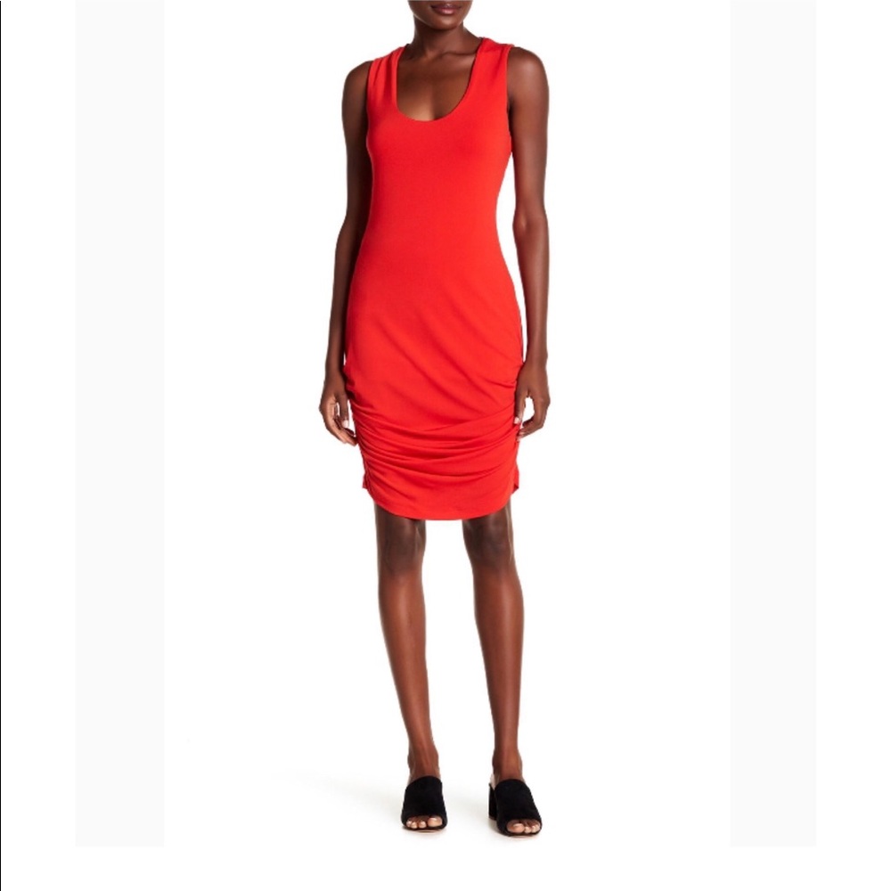 ✨NWT Rachel Roy Ruched Side Radiant Red Dress